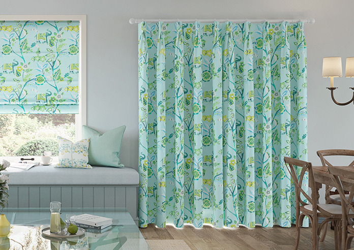 Gujarat, Cyan - Made to Measure Curtain - Image 5